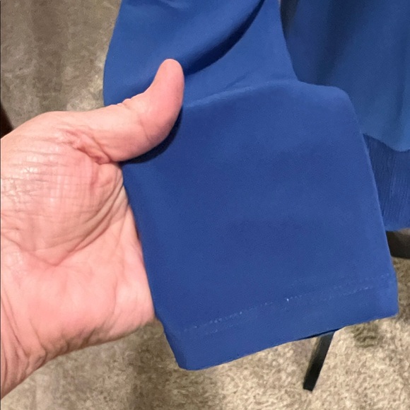 Attitudes by Renee Cobalt Blue Layered Blouse - Picture 4 of 8